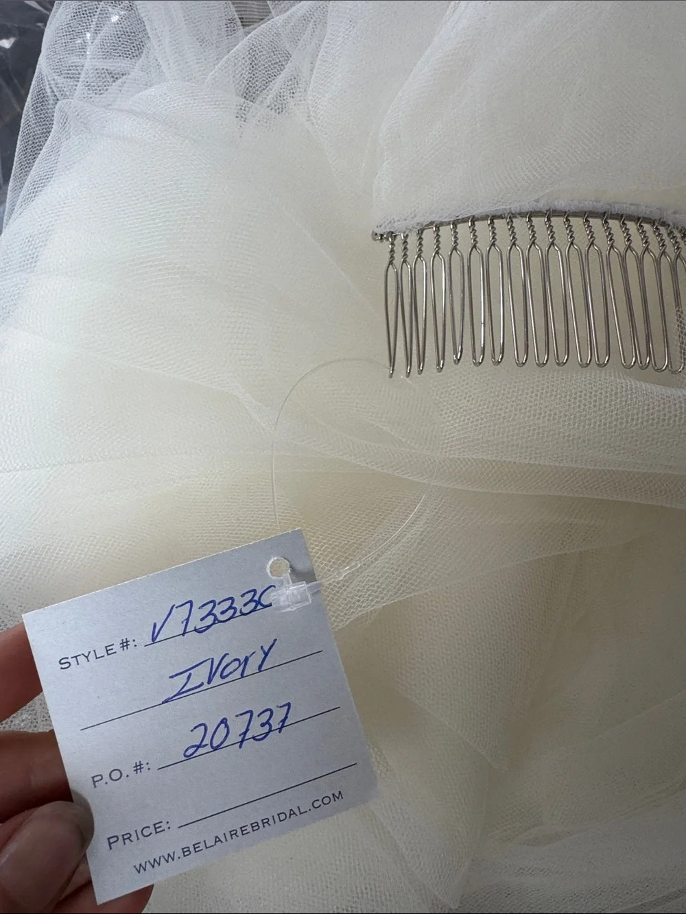 Bel Aire Bridal luxe tulle cathedral veil